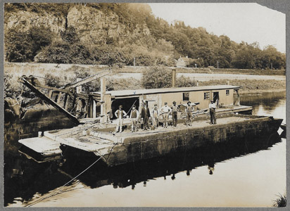 When the bridges, locks or other structures of the canal needed repairs, a work scow or shanty boat was dispatched to the site.  If the work was not urgent, the repairs were completed during the winter months when the canal was closed and partly drained.